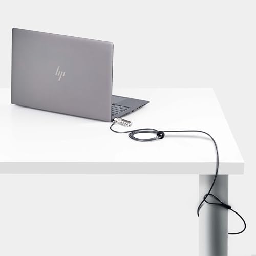 StarTech Slim Lock, 5ft (1.5m) Locking Cable, TAA, Nano Slot Compatible | Desk Anti-Theft Security For Laptop/Notebook Computer, SNANOC4D-LAPTOP-LOCK - size: Nano, style: Resettable Combination