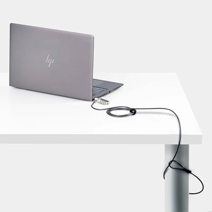 StarTech Slim Lock, 5ft (1.5m) Combination Locking Cable, TAA | K-Slot Compatible, Desk Anti-Theft Security For Laptop/Notebook, SSTDC4D-LAPTOP-LOCK - size: Nano, style: Unique Keyed