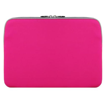 Neoprene Laptop Sleeve for 13 13.3 Inch Devices, Dual Zipper Shock Resistant Computer Pouch, Water Resistant and Lightweight Protective Bag for Men and Women - color: Magenta