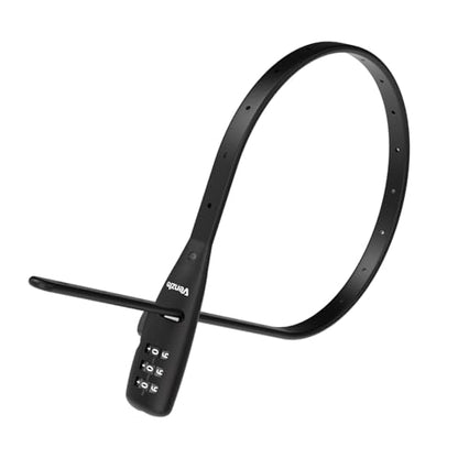 Venzio Adjustable Cable Zip Tie Lock 3-Digit Combination Lock, 1Pack | Security Lock with 304 Stainless Steel Core for Bike, Helmet, Stroller, Luggage, Lightweight & Reusable - size: 540mm 1pack