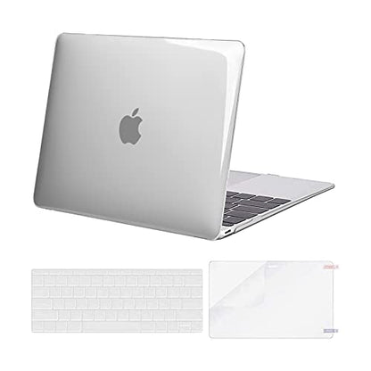 MOSISO Compatible with MacBook 12 inch Case A1534,2017-2015, Crystal Clear | Protective Crack-Resistant Plastic Hard Shell Case & Keyboard Cover Skin & Screen Protector - color: Crystal Clear
