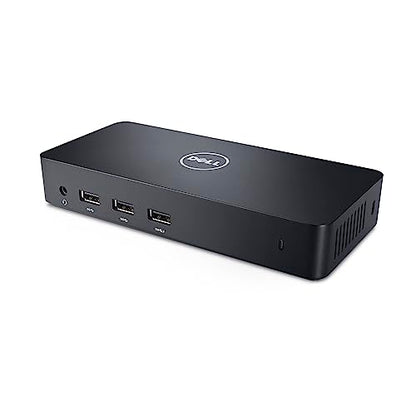 Dell USB 3.0 Ultra HD/4K Triple Display Docking Station (D3100), Black | Ultra HD and 4K support for compatible computers and monitors