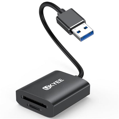 SD Card Reader, High-Speed USB 3.0 to Micro SD Card Reader, Dual Slot Simultaneous Read Write Compatible with SD,SDHC,SDXC MicroSD,MicroSDHC,MicroSDXC, for Windows,Mac,Linux Systems