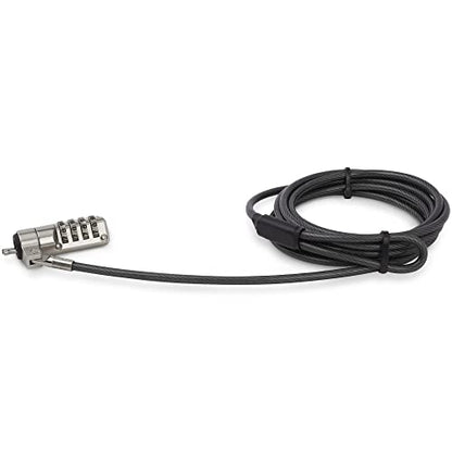 StarTech 6.6ft (2m) Laptop Cable Lock, TAA | 4 Digit Combination Laptop/Desktop Security Cable Lock for K-Slot Devices/Computers/Monitors, LTLOCK4D - size: 6.5 ft (2m), style: w/Swivel Hinge