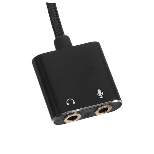 Sound Converter USB to Audio Jack Adapter External Sound Card Headset Microphone Splitter for Computers Laptops