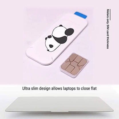 Laptop Camera Cover Slide,Webcam Cover Slide,Protecting Your Privacy Security & Shelter from Breath Lamp – Cute Pattern Design 丨 Fits Laptop & Desktop, PC – Ultrathin for iMac(Cute Panda) - color: Cute Panda - White