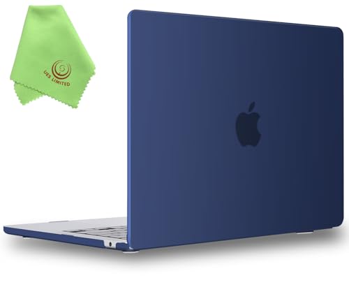 UESWILL Compatible with MacBook Air 13 inch M5 M4 M3 M2 Case 2022-2026 Model A3449 A3240 A3113 A2681, Matte Hard Shell Case Cover for MacBook Air 13.6 + Microfiber Cloth, Navy Blue - color: Navy Blue, size: MacBook Air 13" (M2 M3 M4 M5)