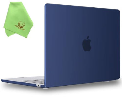 UESWILL Compatible with MacBook Air 13 inch M5 M4 M3 M2 Case 2022-2026 Model A3449 A3240 A3113 A2681, Matte Hard Shell Case Cover for MacBook Air 13.6 + Microfiber Cloth, Navy Blue - color: Navy Blue, size: MacBook Air 13" (M2 M3 M4 M5)