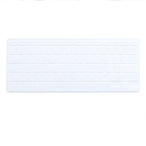 ProElife Ultra Thin Silicone Keyboard Protector Cover Skin for Apple Wireless Keyboard with Bluetooth MC184LL/B (Model A1314, U.S Layout) (Not Fits Magic Keyboard), Transparent - color: Transparent