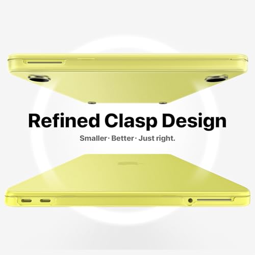 Macaset for MacBook Neo Case 13 inch 2026 (A18 Pro, Model A3404) - Citrus | Scratch & Fingerprint | ResistantPrecision 1:1 Fit | True-to-Original Color | Matte Hard Shell, Yellow Cover - color: Citrus Clear