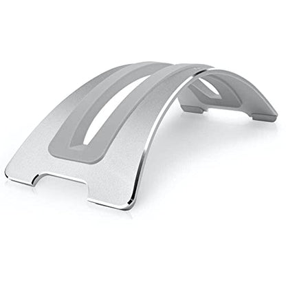 Twelve South BookArc for MacBook, Compact Vertical Desktop Stand, Silver | Compact Laptop Stand for Comfortable Desktop Setup, Saves Space While Allowing Connection to Larger Display, Silicone Insert - color: Silver
