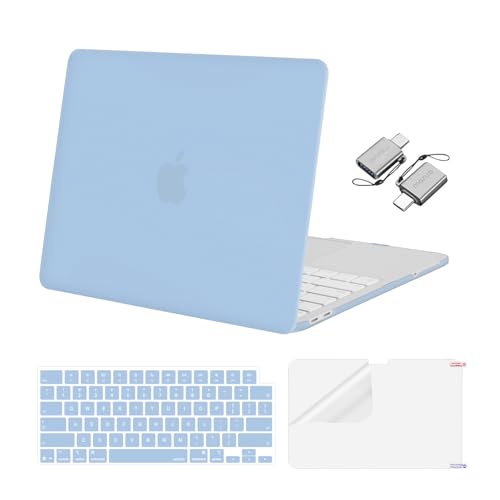 MOSISO Compatible with MacBook Neo Case 13 inch 2026 A3404, Air Blue | Crack & Scratch Resistant Cover Protective Ultra-Thin Hard Shell & Keyboard Cover & Screen Film & Type C - color: Air Blue