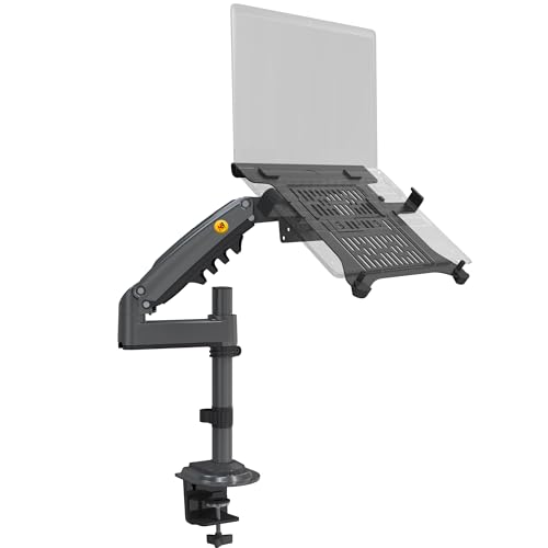 NB SmooVex™ Laptop Mount with Adjustable Tray for 10-17” Notebook, Full Motion Arm with VESA Plate for Monitor Upto 32"