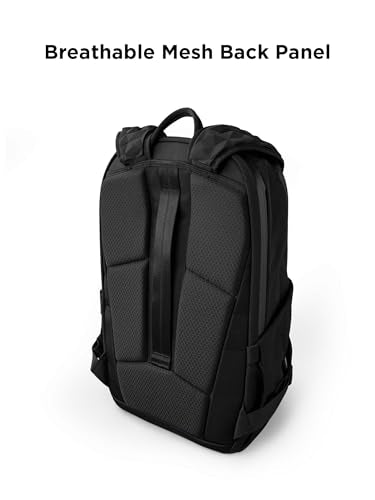 ALPAKA Elements Backpack Pro 24L Laptop Backpack Black | Fits 16-inch Laptop with Dual Bottle Pockets, Weather-Resistant Fabric Axoflux 400D, Travel Backpack for Men Work College - color: Black