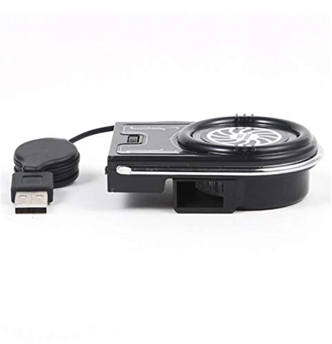 Mini Vacuum USB Cooler Air Extractor Laptop Computer Peripherals Black LED Light Laptop Air Cooling Fan