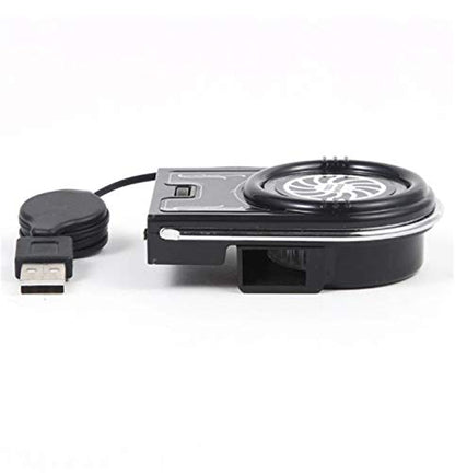 Mini Vacuum USB Cooler Air Extractor Laptop Computer Peripherals Black LED Light Laptop Air Cooling Fan