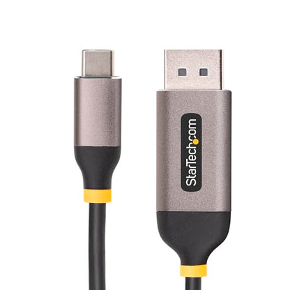 StarTech 10ft USB-C to DP 1.4 Cable, 8K 60Hz, HDR10 (142-USBC-DP-8K-10F) | 4K 144Hz, Active DP Converter, DSC, HBR3, 32.4Gbps, USB4 & Thunderbolt 3/4 Compatible, 3m, Latching DP