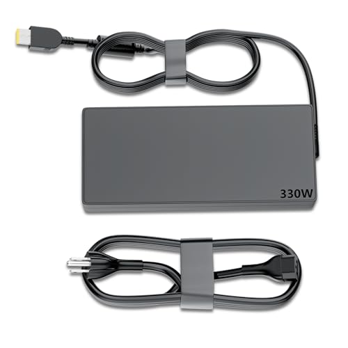 Slim 330W Laptop Charger Replacement for Lenovo Legion Pro 9 9i 7 7i 5i 5 Gen 16IRX8 16IRX9 RTX 4070 4080 4090 ThinkPad Gaming Yoga AIO 7 ADL330SDC3A GX21M50608 20V 16.5A Power Supply Cord AC Adapter