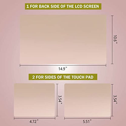 Laptop Skin Sticker Decal 15-15.6 Inches, Universal Reusable Vinyl Sticker for 12.1 13 13.3 14 15.4 Inches Netbook/Notebook PC, Waterproof & Scratch-Resistant (Light Camel) - color: Light Camel