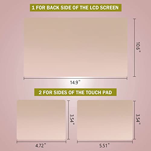 Laptop Skin Sticker Decal 15-15.6 Inches, Universal Reusable Vinyl Sticker for 12.1 13 13.3 14 15.4 Inches Netbook/Notebook PC, Waterproof & Scratch-Resistant (Light Camel) - color: Light Camel