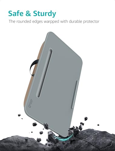 Istudyniture Lap Desk | Portable Laptop Desk & Stand – Fits Up to 17 inch – Washable Cushion, Built-in Phone Holder – for Bed, Couch, Sofa, Floor – Writing, Reading, Home Office – Large, Coffee - color: Coffee