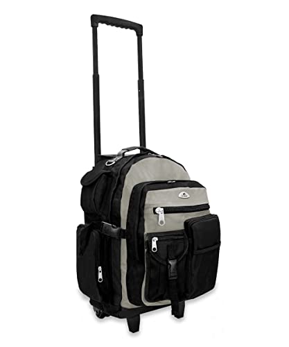 Everest Deluxe Wheeled Backpack, Khaki, One Size - color: Khaki