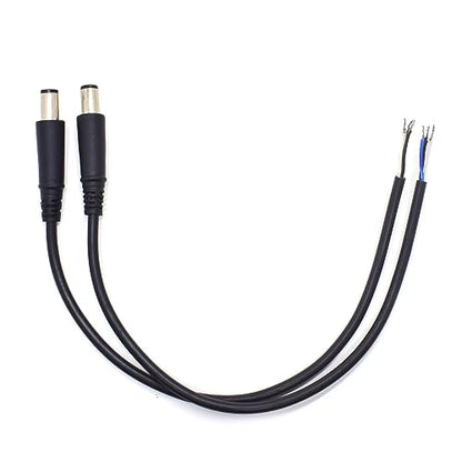 2Pack 1FT 7.4x5.0mm DC 3 Wire Power Pigtail Cable for HP Dell Laptop Repair | 7.4mm x 5.0mm Male Plug, 0.3M 3 Wire Bare Open End Cable, Power Adapter Cord for HP DELL 19V Charger, Power Supply DIY Repair - size: 7.4mm x 5mm Male