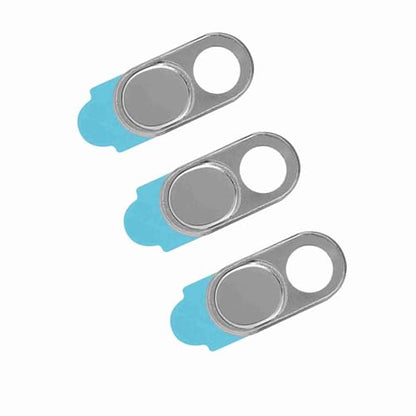 3pcs Metal Lens Cap Webcam Privacy Cover Sticker for Smartphone & Tablets, Ideal for Cyber Protection, Adhesive Design, Compatible with Most Laptops and Tablets (Silver) - color: Silver