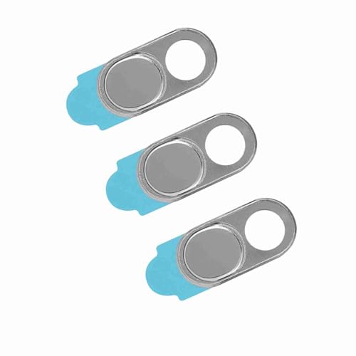 GOWENIC Metal Lens Cap, Webcam Cover Slider, Camera Privacy Protect Sticker for Smartphone, Tablet, Laptop, Smart Speaker Silver (Silver) - color: Silver
