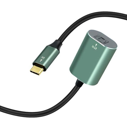 Duttek USB C to Optical Audio Adapter, Unidirectional USB-C to TOSLINK SPDIF Digital Audio Converter, 192KHz 24bit PCM Stereo Output for Soundbar TV PlayStation, Type C to Optical Cable. 7.87inch - style: usb c to optical audio adapter