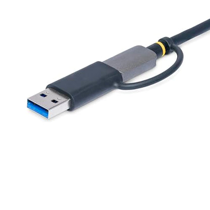 StarTech SD microSD CompactFlash Card Reader USB-C USB-A (FCREADMICRO3V2) | USB 3.0 5Gbps, Multi-media, 3 slots simultaneous read/write, 30cm cable, USB-A adapter incl, No drivers
