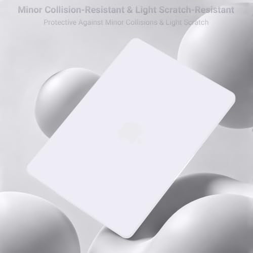 MOSISO Compatible with MacBook Air 13 inch Case M5 2026 M4 M3 M2 2025-2022 | A3449 A3240 A3113 A2681, Scratches-Resistant Protective Hard Shell for MacBook Air 13.6 inch Case, White - color: White