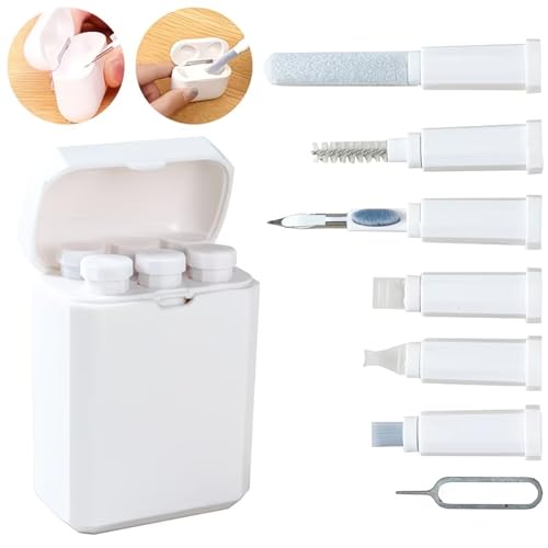 7-in-1 Cleaning Kit: Multifunctional Cleaning Tool Set (for AirPods, Keyboards, Mobile Phones, & Cameras) — Includes Multi-Purpose Deep-Cleaning Brushes and Portable Storage Case
