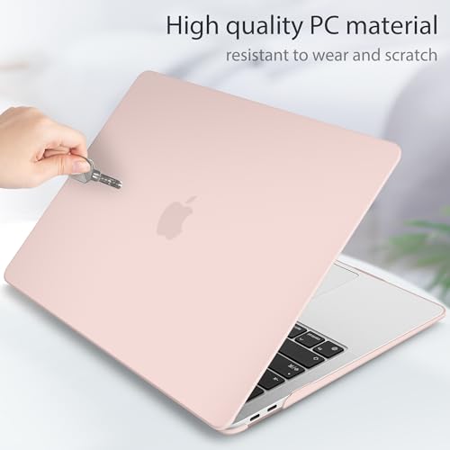 May Chen Compatible with MacBook Air 13 inch Case 2021 2020 2019 2018 Model: M1 A2337 A2179 A1932, Plastic Matte Hard Shell Case for MacBook Air 13 inch with Retina Display Fits Touch ID, Chalk Pink - color: Chalk Pink