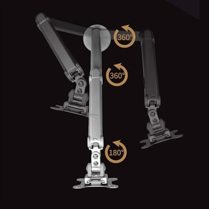 GLigeT Monitor Arm Gas Single Monitor Mount for 17"-32" Screens, Holds 19.8lbs, Mechanical Spring Single Monitor Desk Mount, Single Monitor Arm with Swivel, Tilt, Rotation Monitor Desk Mount