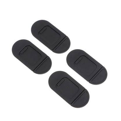 jojofuny 4pcs Ultrathin Webcam Cover Slide for Laptop Tablet and Desktop Easy Privacy Protection Strong Adhesive for Secure Camera Shielding Black Metal Design