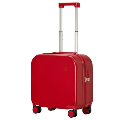 mixi Carry on Luggage, Suitcase with Spinner Wheels 16in Luggage Hardshell Lightweight Rolling Suitcases PC with Cover & TSA Lock, Red - color: Red, size: 16in Carry on