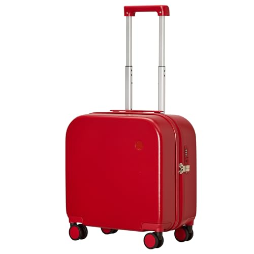 mixi Carry on Luggage, Suitcase with Spinner Wheels 16in Luggage Hardshell Lightweight Rolling Suitcases PC with Cover & TSA Lock, Red - color: Red, size: 16in Carry on
