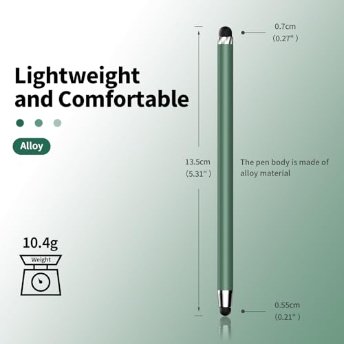 Stylus Pen for Touchscreen(5 pcs) 2-in-1 Stylus Pen for iPad | High Sensitivity Precision Suitable for Touch Screens of iPhone/ipad/Android Tablet(Black/White/Gray/Gold/Dark Green) - color: Black/White/Gray/Gold/Dark Green