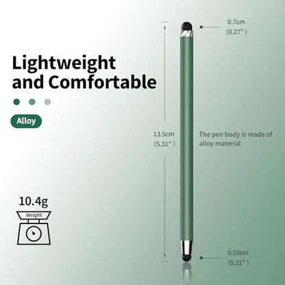Stylus Pen for Touchscreen(5 pcs) 2-in-1 Stylus Pen for iPad | High Sensitivity Precision Suitable for Touch Screens of iPhone/ipad/Android Tablet(Black/White/Gray/Gold/Dark Green) - color: Black/White/Gray/Gold/Dark Green