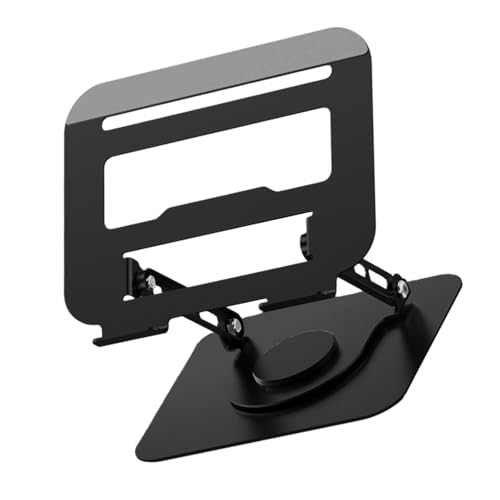 Laptop Bracket Tablet Multifunctional Desktop Lazy 360 Degree Rotation Foldable Stand Ergonomic Adjustable Notebook Holder - color: Black