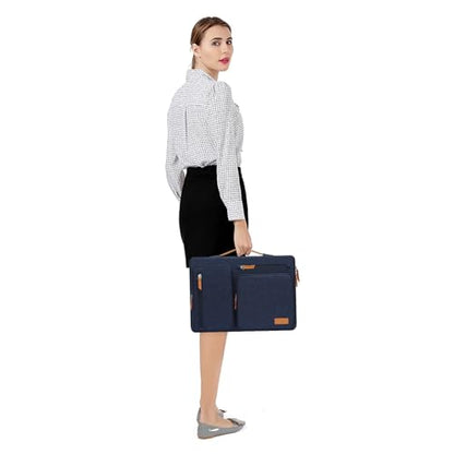 MOSISO 360 Protective Laptop Case 14 inch, 14 inch Laptop Sleeve | Compatible with HP Lenovo Dell ASUS Acer,HP Stream,Dell Latitude, Side Open Carrying Case with 4 Zipper Pockets, Navy Blue - color: Navy Blue, size: 14 inch