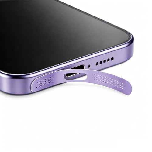 MysticHome for iPhone 17/16 Accessories, 5 Pcs Cell Phone Speaker Anti-Dust Plugs, 1 Pcs USB C Dust Plug, Compatible with Speaker Dust Cover,Purple - color: Purple