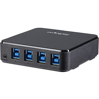 StarTech 4x4 USB 3.0 Peripheral Sharing Switch, 5Gbps, TAA (HBS304A24A) | 4 USB 3.0 x 4 computers, USB-A/B switch, Mac Windows Linux, Remote port selector, Hot-pluggable, Over-current protection - style: 4 Computers – 4 Devices