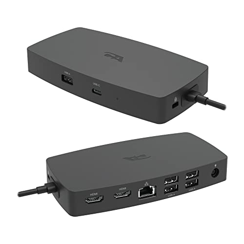 Cyber Acoustics Laptop Docking Station (DS-1000) – USB-C with Dual 4K HDMI Displays, Six USB Ports, Ethernet Port, Power for Laptop, TAA Compliant - size: DS-1000