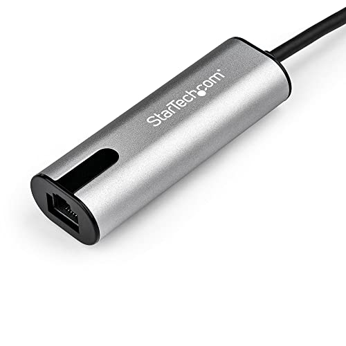 StarTech 2.5GbE USB C to Ethernet Adapter, NBASE-T NIC, 3.1 Laptop, MacBook | Thunderbolt 3 Compatible, 2.5/1G Multi-Speed, MacBook Pro, Surface, Windows & Mac