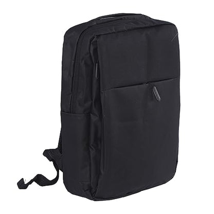 Travel Laptop Backpack Unisex, Work Laptop Backpack with USB Charging Port, Large Casual Daypack for Men Women, Oxford Fabric Carry On Computer Bag with Anti - Slip (Black)