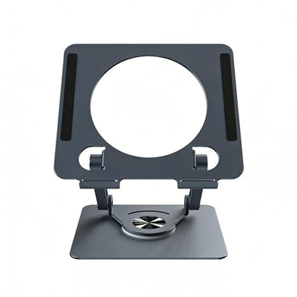 Portable Adjustable Laptop Holder 360 Degree Rotation Enhanced Cooling Travel Laptop Rack - color: Gray
