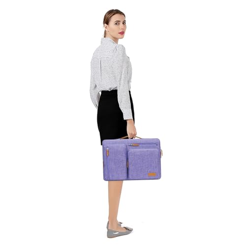 MOSISO 12.9 inch Tablet Sleeve Case for iPad Pro 13 M4 & iPad Air 13 M3 M2, iPad Pro 12.9 M2 M1 6/5th with Magic Keyboard&Smart Keyboard Folio, Side Open Carrying Bag with 4 Zipper Pockets, Purple - color: Purple, size: 12.9 inch
