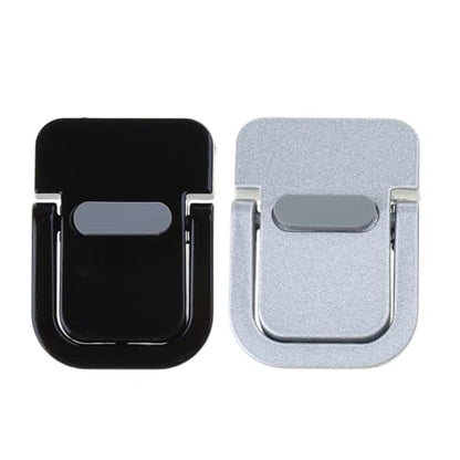 2Pcs Invisible Laptops Stand Portable Foldable Cooling Ergonomics Lightweight Bracket Mount Easy to Carry - color: Black